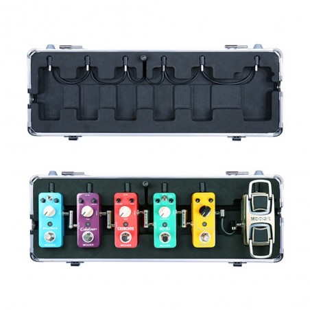 Flight case for Micro pedals and mini Wah with 6 plug multi