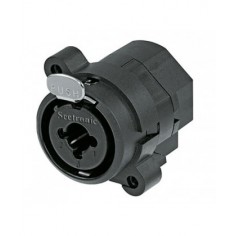 Conector COMBO para chasis, redondo (xlr+plug)