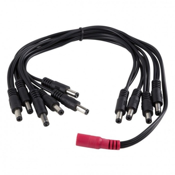 10-Plug Straight Head Multi DC Power Cable