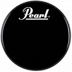 18" PROTONE HEAD, BLACK W/PERIMETER EQ & PEARL LOGO