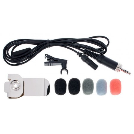 Microfono Lavalier LMF-2 +Paraviento WSL-1 + Mic Clip MCL-1 + Belt Clip BCF-1