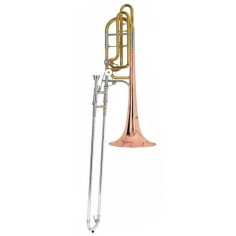 Trombon Bajo a Vara Delux, c/Trasp Doble, t:Bb/F/Eb&Bb/F/D/Gb, Laqueado, c/estuche Foam
