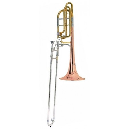Trombon Bajo a Vara Delux, c/Trasp Doble, t:Bb/F/Eb&Bb/F/D/Gb, Laqueado, c/estuche Foam