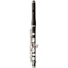 Píccolo, Cuerpo Grenadilla, mec.Pinless silver plated, cabezal recto tradicional, c/est. 2