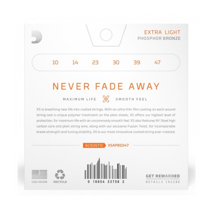 Encordado  XT   para Acústica   010  Phosphor...