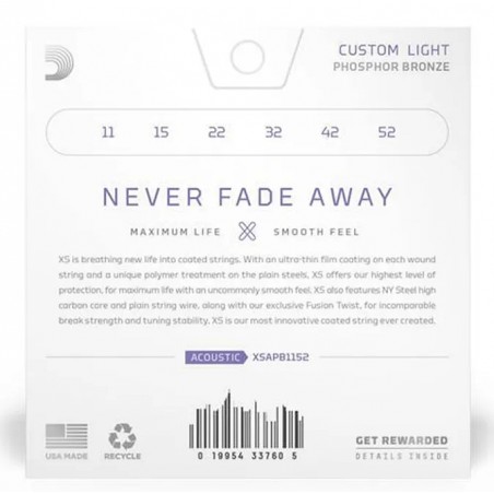 Encordado  XT   para Acústica   011  Phosphor Bronce 80/20