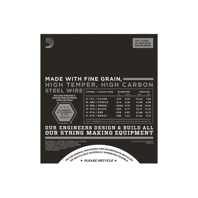 Encordado para Eléctrica  010   Jazz X-Light Flat