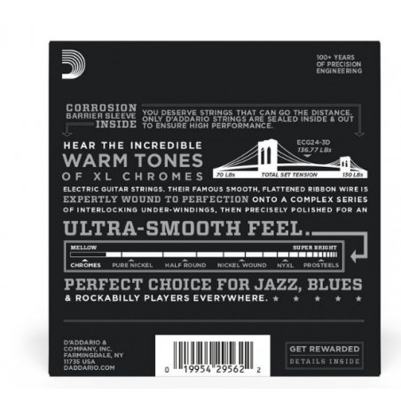 Encordado para Eléctrica  011  Jazz Light Flat