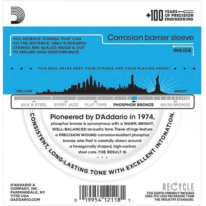 Encordado para Acústica  010   12 cuerdas...