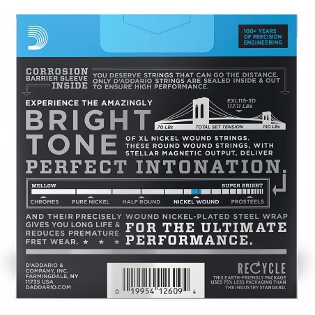 Encordado para Eléctrica   011   Nickel  ProPack 3