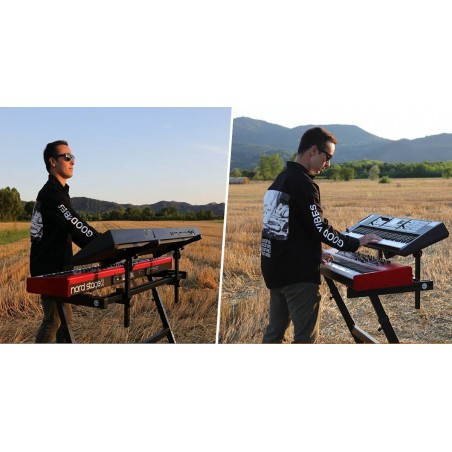 Soporte para teclado de altura ajustable doble nivel estilo Z