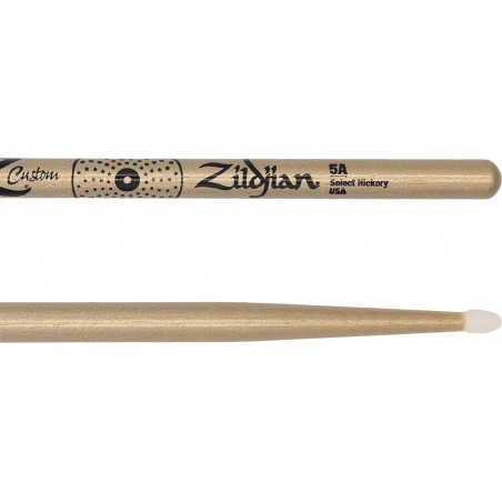 Palillos  Z Custom  5A  Punta Nylon Gold Chroma