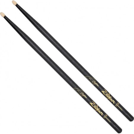 Palillos  Z Custom  5A  Punta Madera Black Chroma
