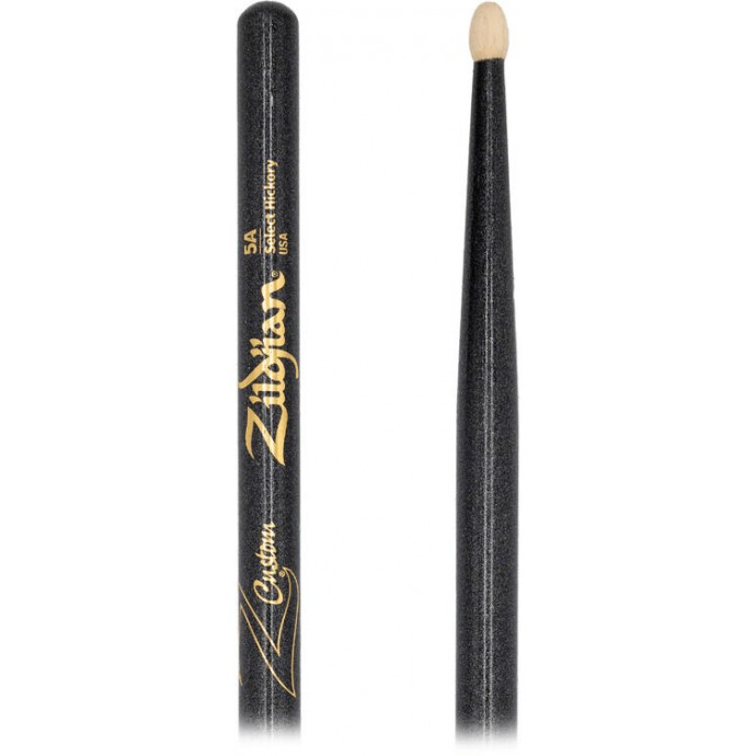 Palillos  Z Custom  5A  Punta Madera Black Chroma