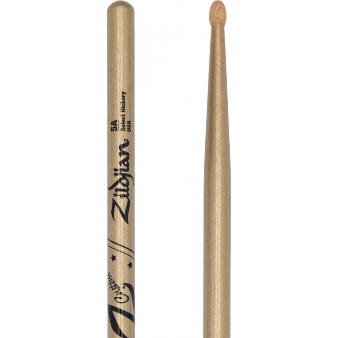 Palillos  Z Custom  5A  Punta Madera  Gold Chroma