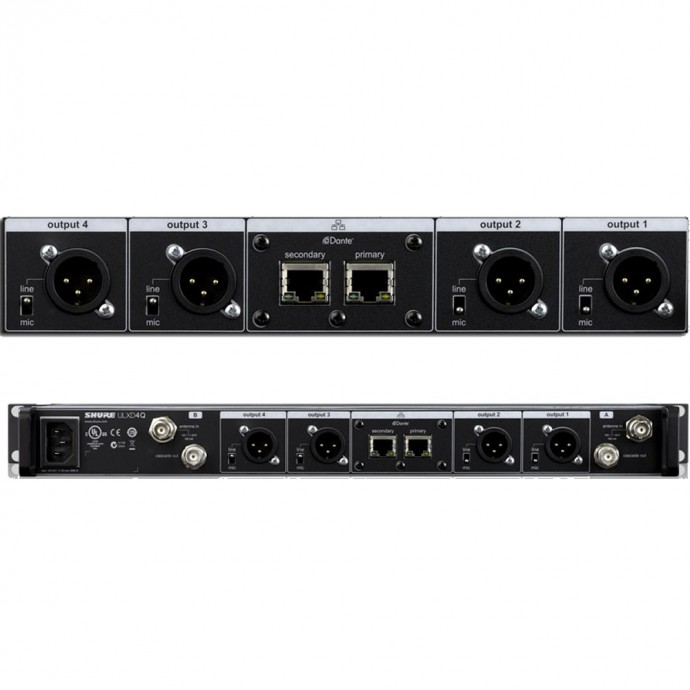 Shure ULXD4QAR-G50 Receptor inalámbrico CUADRUPLE