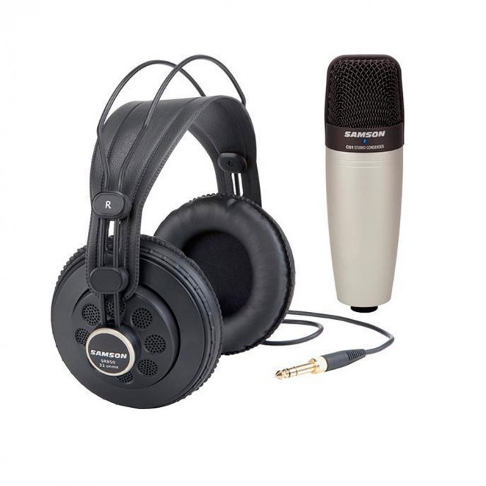 Samson C01850 set de microfono condenser mas auriculares SR850.