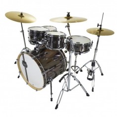 Batería HORIZON X 5 cpos Rock, 22, TT10+12, FT16, R14x5.5, Sin Fierros, c: BLACK 2