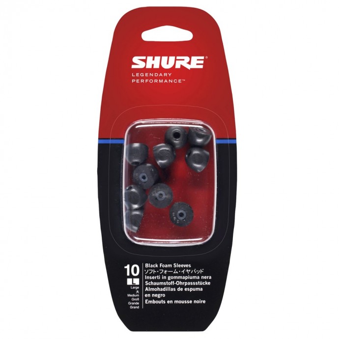 Repuesto para Auricular Intaurales, E3c, E4c, E5c, E500PTH, i3c, i4c & SE , t: large, c: Black Pack x10 Unidades