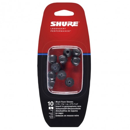 Repuesto para Auricular Intaurales, E3c, E4c, E5c, E500PTH, i3c, i4c & SE , t: large, c: Black Pack x10 Unidades