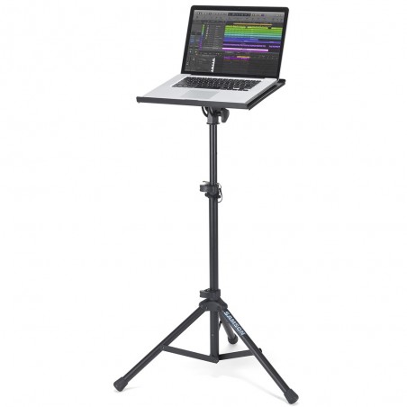 Soporte t/Tripode p/LAPTOP, 3 patas, altura y angulo de mesa regulable, c:BK