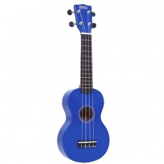 Ukelele, tipo soprano, con cuerpo y mango de sengon, puente de Mahogany, azul