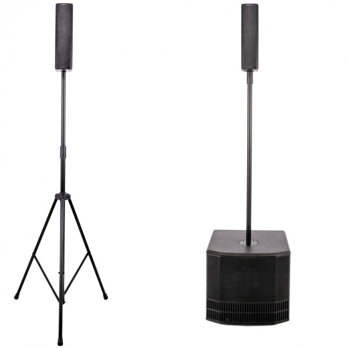 Sistema de Sonido ES 503, Stereo, (2) Bafles 8x3" +(1) Sub Activo 12", 1000W, 2 Ch,  Bluetooth