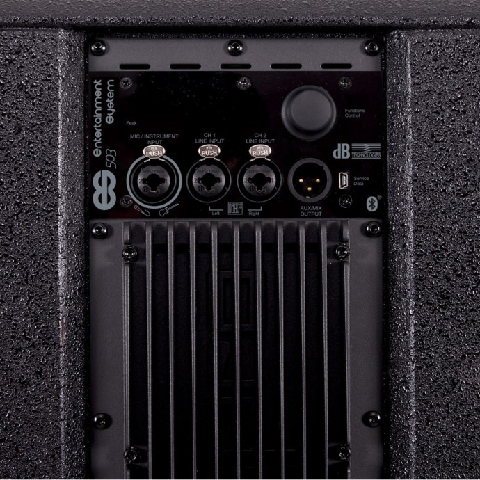 Sistema de Sonido ES 503, Stereo, (2) Bafles 8x3" +(1) Sub Activo 12", 1000W, 2 Ch,  Bluetooth