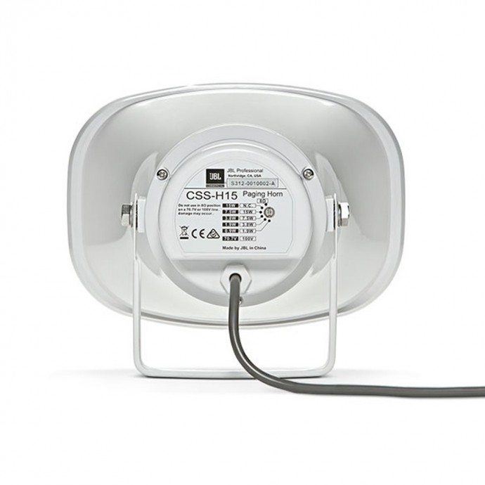 Bocina ABS Exterior IP65, Paging Horn, 15w, 50º/70º, 400 Hz – 7.5 kHz, 70/100v, c: Blanco