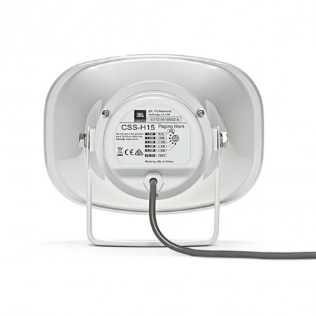 Bocina ABS Exterior IP65, Paging Horn, 15w, 50º/70º, 400 Hz – 7.5 kHz, 70/100v, c: Blanco