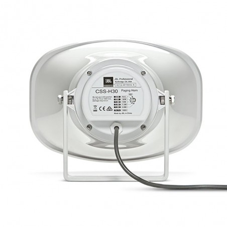 Bocina ABS Exterior IP65, Paging Horn, 30w, 50º/70º, 380 Hz – 6 kHz, 70/100v, c: Blanco