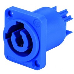 Conector powercon macho p/ chasis AZUL (Cuadrado)