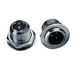 Conector mini XLR 3 pines (macho para chasis)
