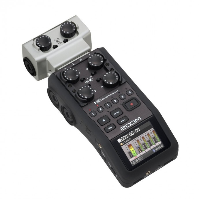 Adaptador externo XLR/TRS para H5 y H6, 2 in XLR/TRS, 2 x 5V Pre Amps, 2 pad -20dB